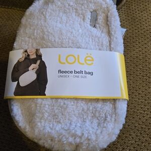 Lolë Plush Fleece Belt Bag - Cream